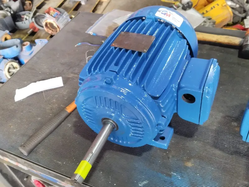 Motor eléctrico trifásico después de su mantención
