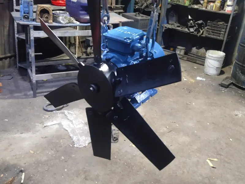 Ventilador axial reparado, con su motor